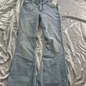 H&M Blue Flare Wide Leg Jeans
